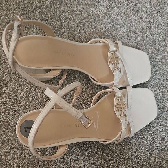 Tommy Hilfiger Cream Sandals - Picture 8 of 8